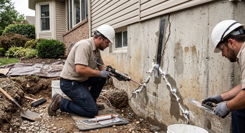 Cracked Foundation Repair in Bedminster, NJ