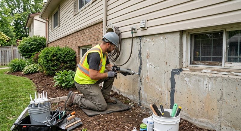 Foundation Crack Sealing in Union County, NJ