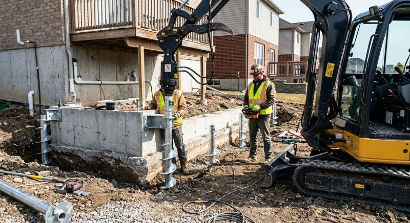 Helical Pile Installation in Union County, NJ
