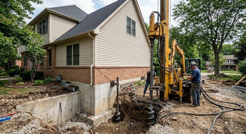 Helical Pile Installation in Union County, NJ