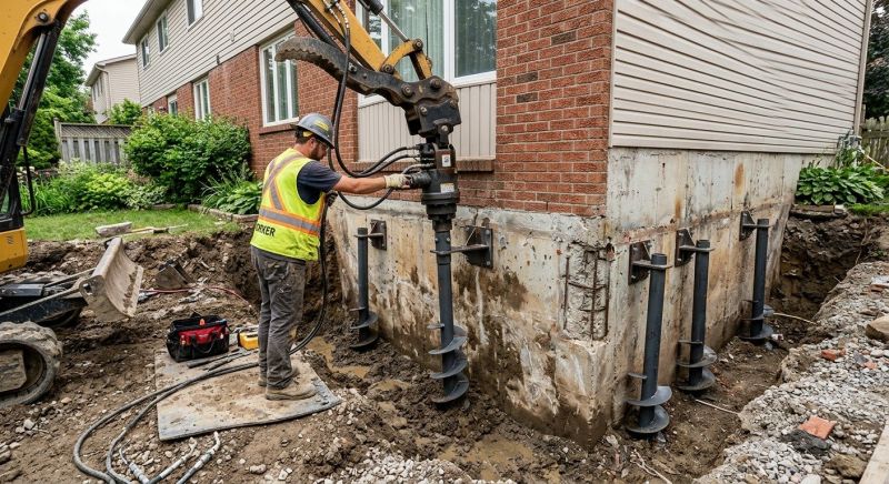 Helical Pile Installation in Union County, NJ