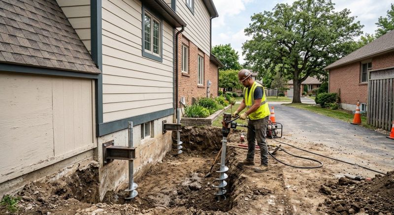 Helical Pile Installation in Union County, NJ